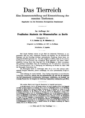 Das Tierreich / The Animal Kingdom: Lfg. 59 Cyclostomata