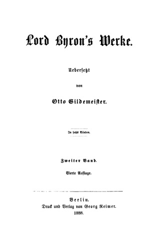 Lord Byron’s Werke: Band 2