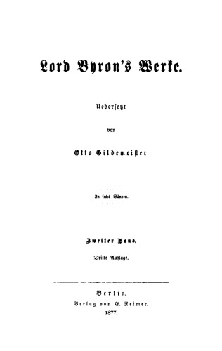 Lord Byron’s Werke: Band 2