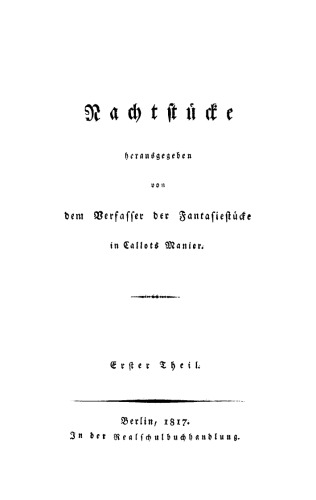 Nachtstücke: Teil 1