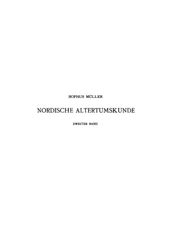 Nordische Altertumskunde: Band 2 Eisenzeit