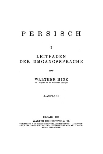 Persisch, 1. Leitfaden der Umgangssprache