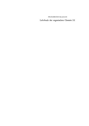 Lehrbuch der organischen Chemie: Band 3 Sondergebiete