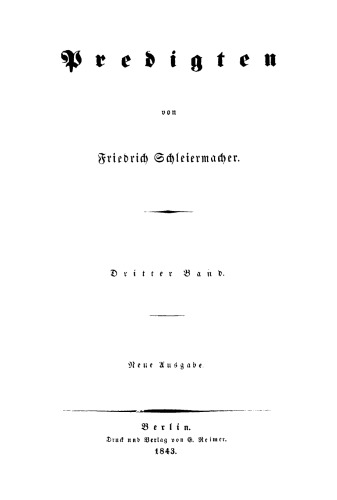 Predigten: Band 3