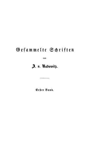 Gesammelte Schriften: Band 1