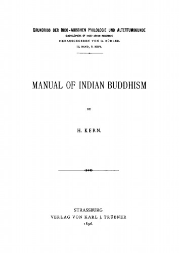 Manual of Indian buddhism