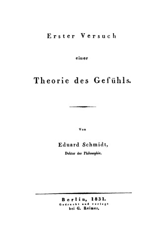 Ideen zu einer erneuerten Kritik der Vernunft, Theil 1: Kritik der Urtheilskraft