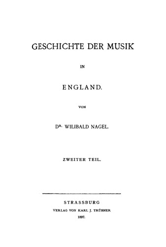 Geschichte der Musik in England: Teil 2