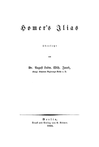 Homer’s Ilias