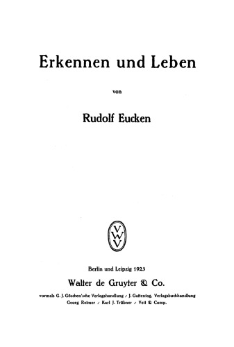 Erkennen und Leben