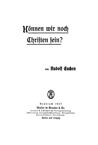 Können wir noch Christen sein?