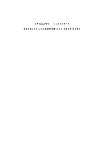 Kleines Lehrbuch der Statistik: Für Naturwissenschaft und Technik, Psychologie, Sozialforschung und Wirtschaft