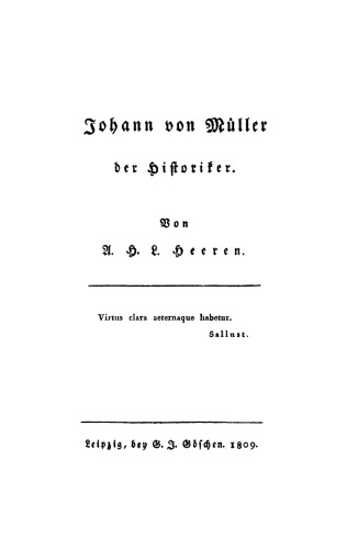 Johann von Müller, der Historiker