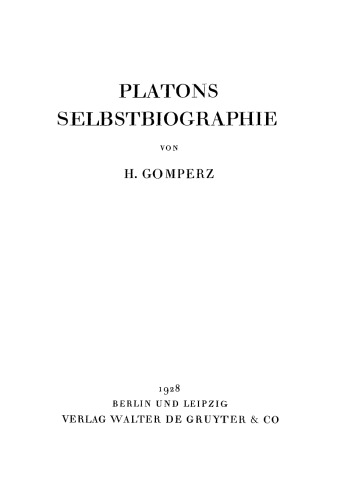 Platons Selbstbiographie
