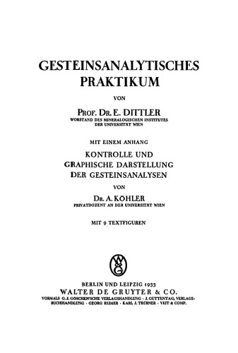 Gesteinsanalytisches Praktikum