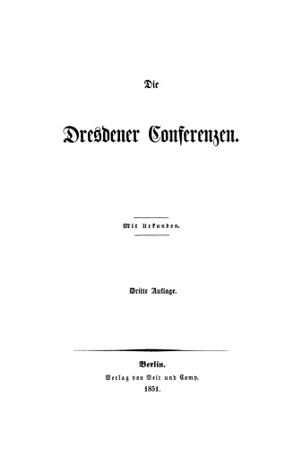 Die Dresdener Conferenzen