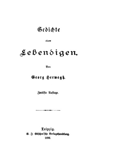 Gedichte eines Lebendigen