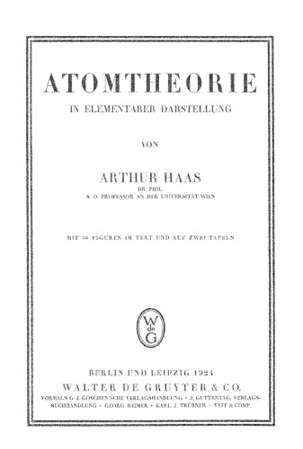 Atomtheorie in elementarer Darstellung