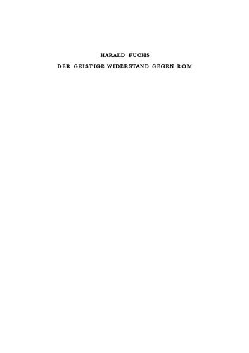 Der geistige Widerstand gegen Rom in der antiken Welt