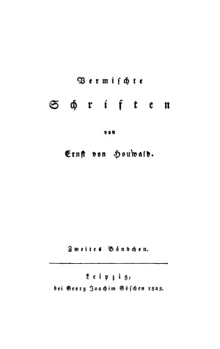 Vermischte Schriften: Bdch. 2