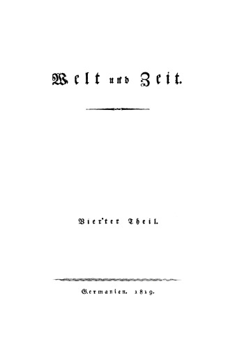Welt und Zeit: Teil 4