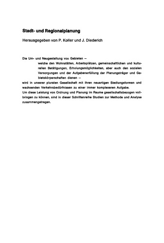 Dichte und Mischung der Bevölkerung: raumrelevante Aspekte d. Sozialverhaltens