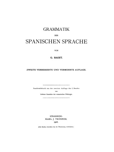 Grammatik der spanischen Sprache