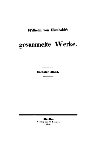 Gesammelte Werke: Band 6