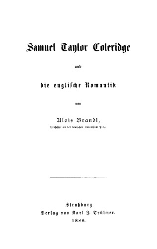 Samuel Taylor Coleridge und die englische Romantik
