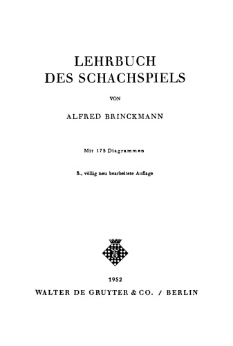 Lehrbuch des Schachspiels