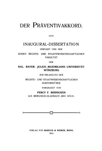 Der Präventivakkord