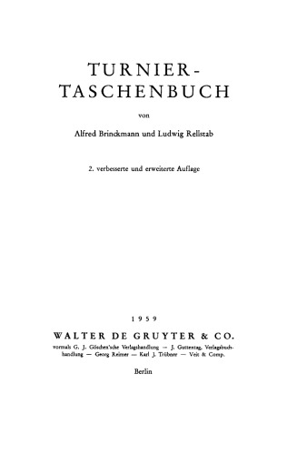 Turnier-Taschenbuch