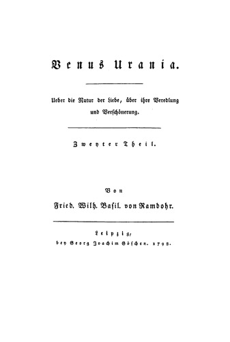 Venus Urania: Teil 2 [Aesthetik der Liebe]