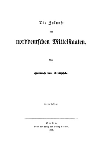 Die Zukunft der norddeutschen Mittelstaaten