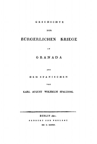 Geschichte der bürgerlichen Kriege in Granada