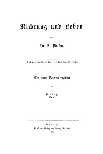 Richtung und Leben