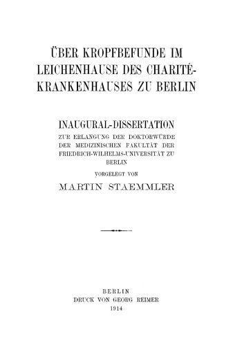 Über Kropfbefunde im Leichenhause des Charité-Krankenhauses zu Berlin