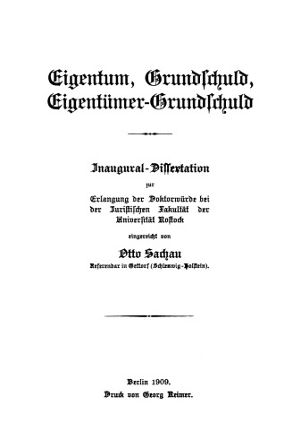 Eigentum, Grundschuld, Eigentümer-Grundschuld
