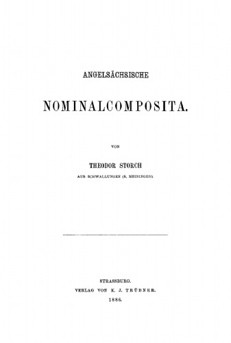 Angelsächsische Nominalcomposita