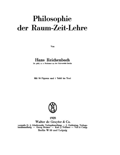 Philosophie der Raum-Zeit-Lehre