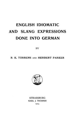 English idiomatic and slang expressions done into German