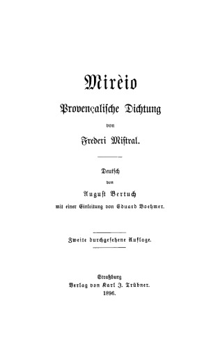 Mirèio: Provençalische Dichtung