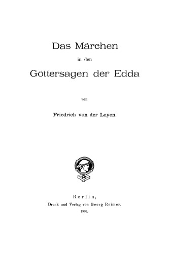 Das Märchen in den Göttersagen der Edda