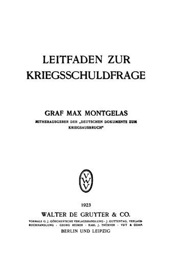 Leitfaden zur Kriegsschuldfrage