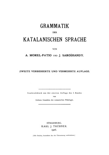 Grammatik der katalanischen Sprache