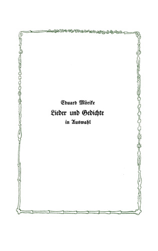 Lieder und Gedichte: In Auswahl