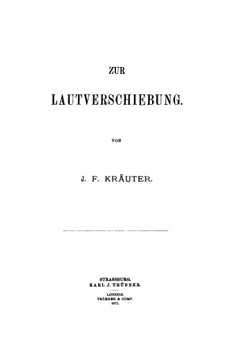 Zur Lautverschiebung