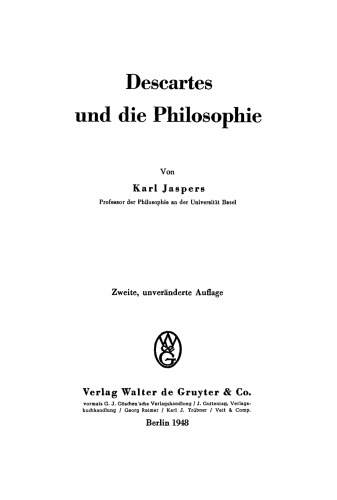 Descartes und die Philosophie