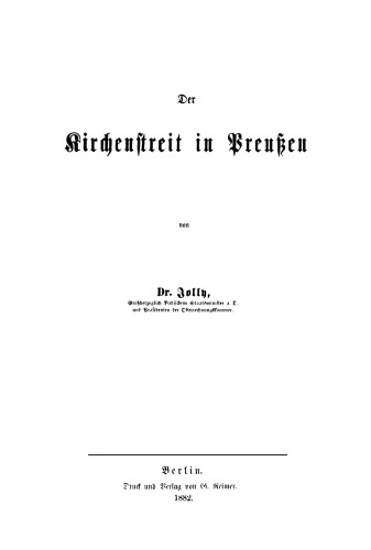 Der Kirchenstreit in Preussen