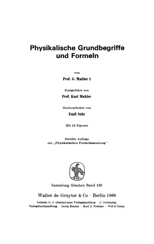 Physikalische Grundbegriffe und Formeln